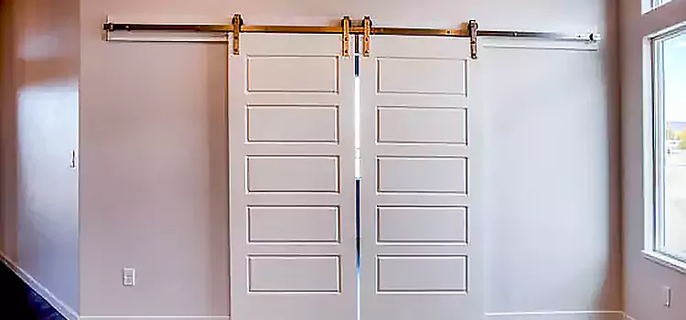 Glass Barn Door with Installation Hardware Kit Chino
